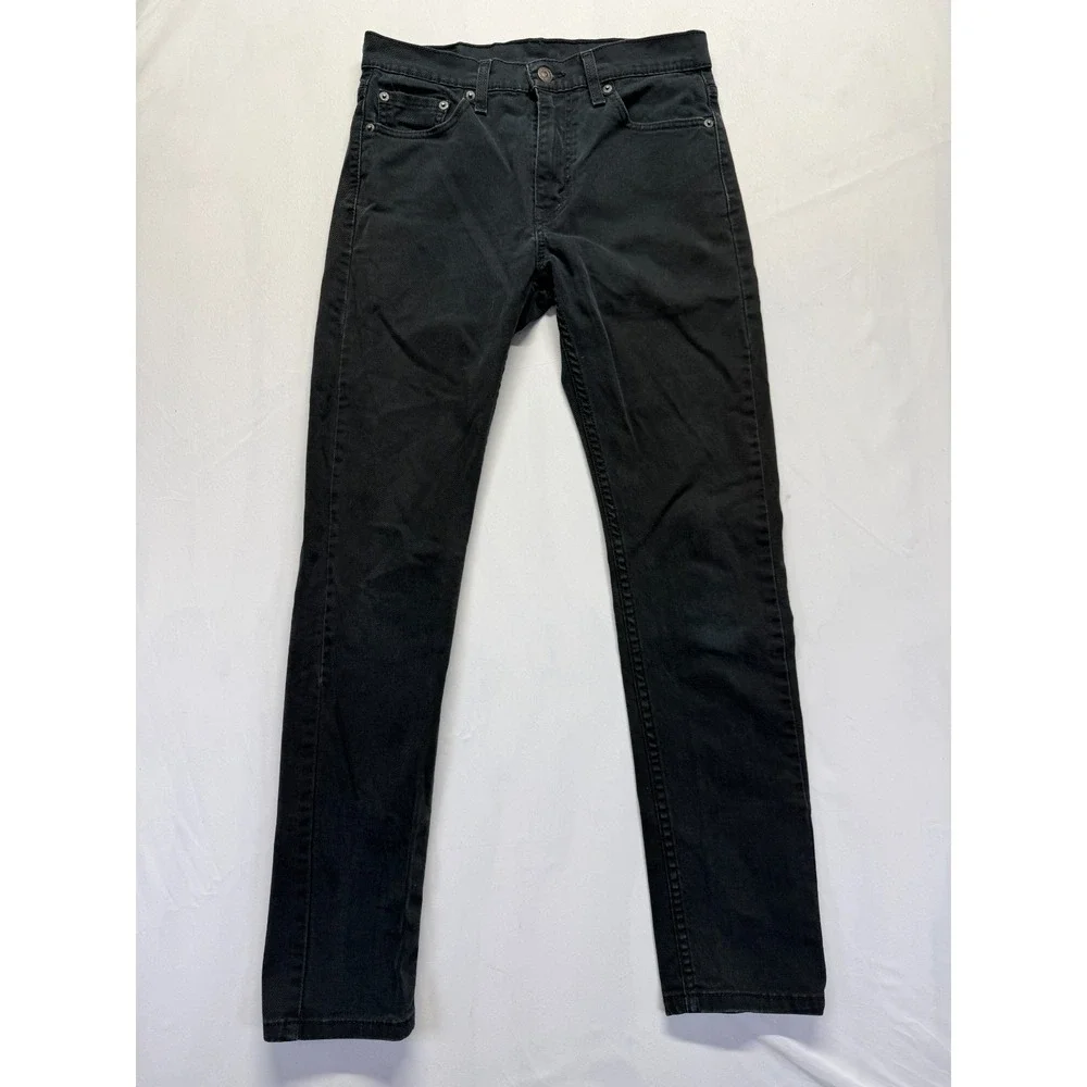 Levi's‎ 510 Jeans Mens 30x32 Black Dark Wash Denim Cotton Mid Rise Skinny Leg